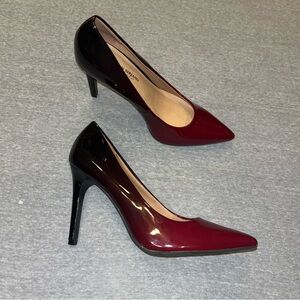 New without box Christian Siriano black and red ombré pump heels